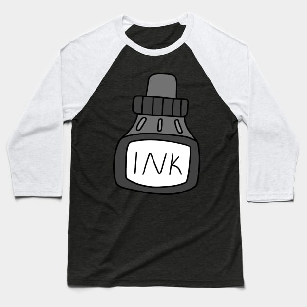 Black Ink Baseball T-Shirt by saradaboru